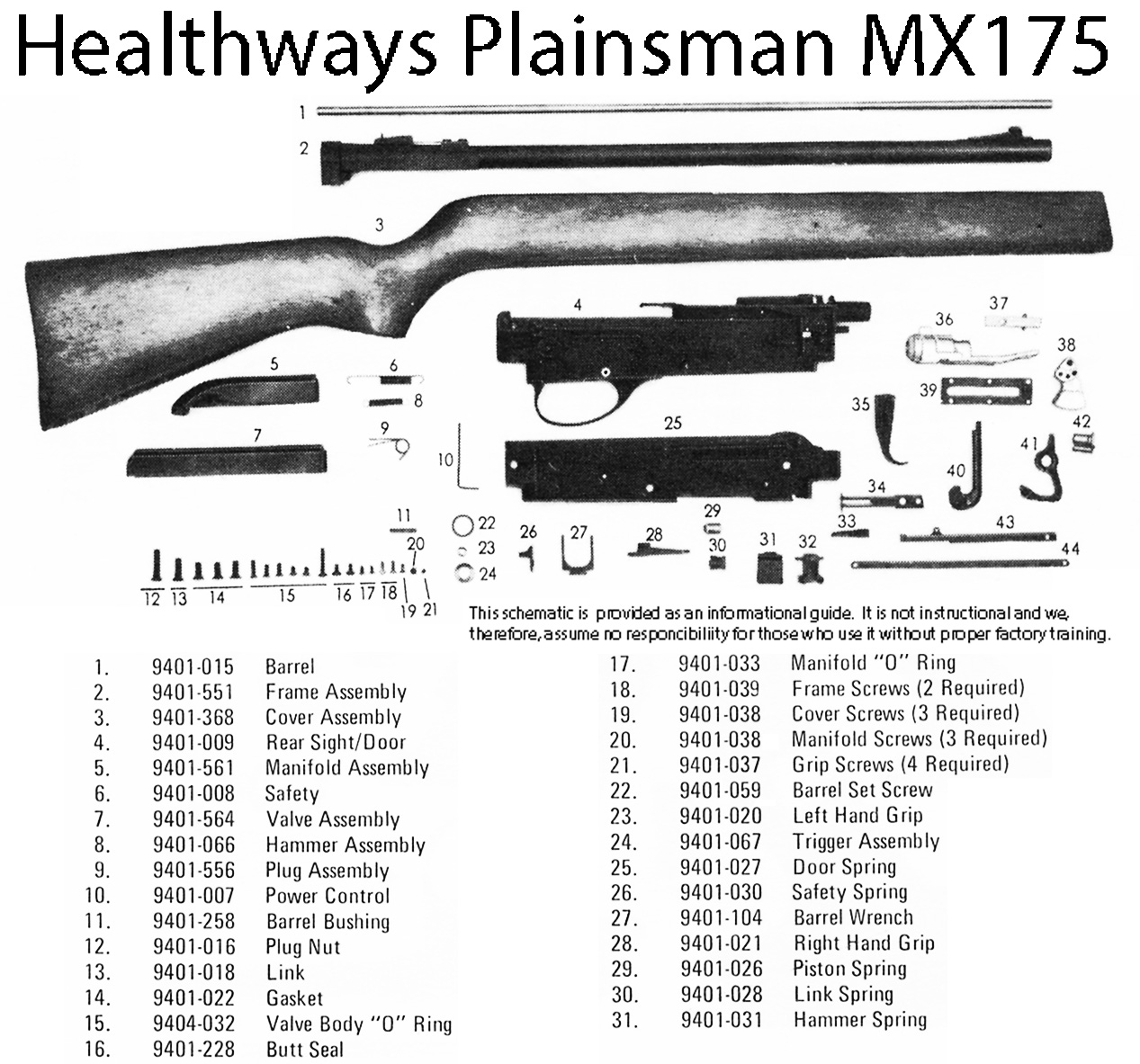 healthways plainsman 175 manual